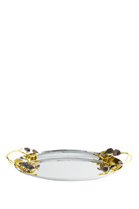 Golden Sunset Oval Tray